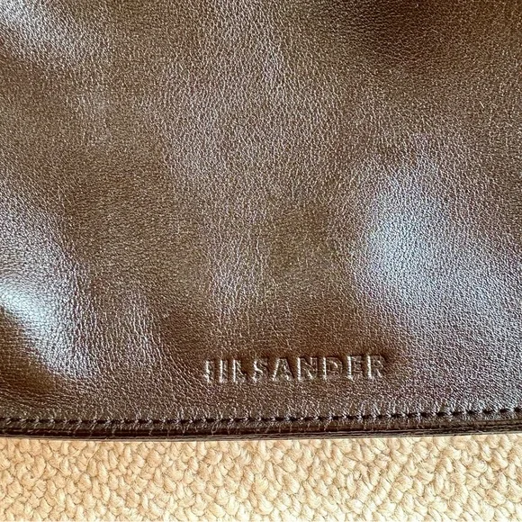 STUNNING Jil Sander chocolate leather shoulder bag - Picture 2 of 10